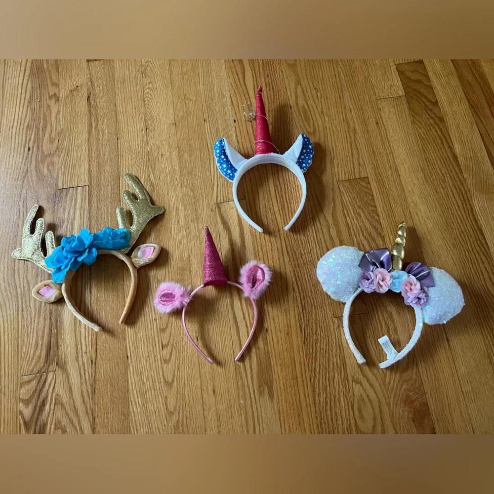 - 5 pair of headbands Disney, Minnie Mouse, unicorn, cat, reindeer, fourth…